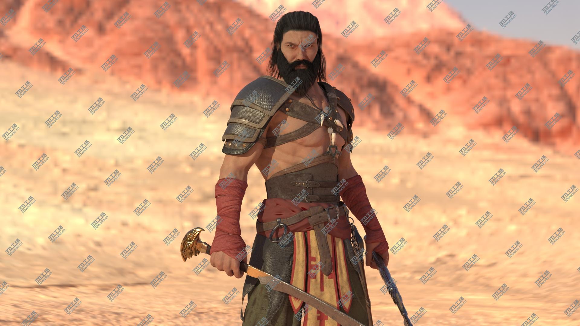 images/goods_img/20210313/Ancient Warrior PBR Rigged 3D model/3.jpg